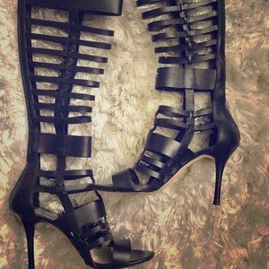 Michael Kors heeled sandals with silver buckles!